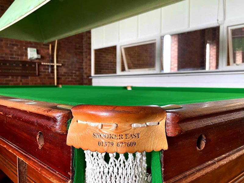The sports centre has a full-sized snooker table as well as a pool table.